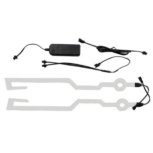 [1006305-5] Luces led casco diseño tribal color Blanco MEK