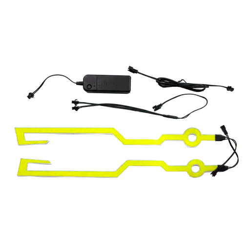 [1006305-6] Luces led casco diseño tribal color Flourescente MEK