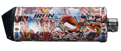 [MOF-2120-9007] SILENCIADOR DE TUBO ESCAPE COLA UNIVERSAL P/MOTOCICLETA IR9000 DRAGON