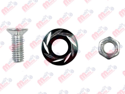 [TOR-6701-0809N] TORNILLO DECORATIVO ALUMINIO CON COLORES REDONDO M6 NEGRO