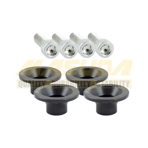 [TOR-6701-0851N] TORNILLO DECORATIVO ALUMINIO CONICO M6 NEGRO JUEGO 4 PZS 