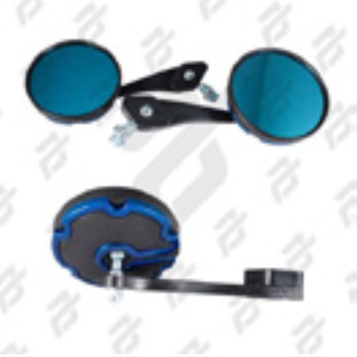 [ESP-A33AZ] ESPEJOS ALIEN NEGROS 10 mm CARCASA AZUL UNIVERSAL C/ADAP 8-10/10-8