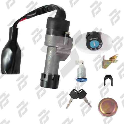 [SWI-110] SWITCH INTERRUPTOR DE ENCENDIDO C/JUEGO DE LLAVES TAPON DE GASOLINA Y SEGURO DE ASIENTO 12 Vcc AT-125RT 20-21