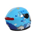 CASCO DE MOTOCICLISTA INFANTIL MEK AQUARIUM AZUL C/LUZ