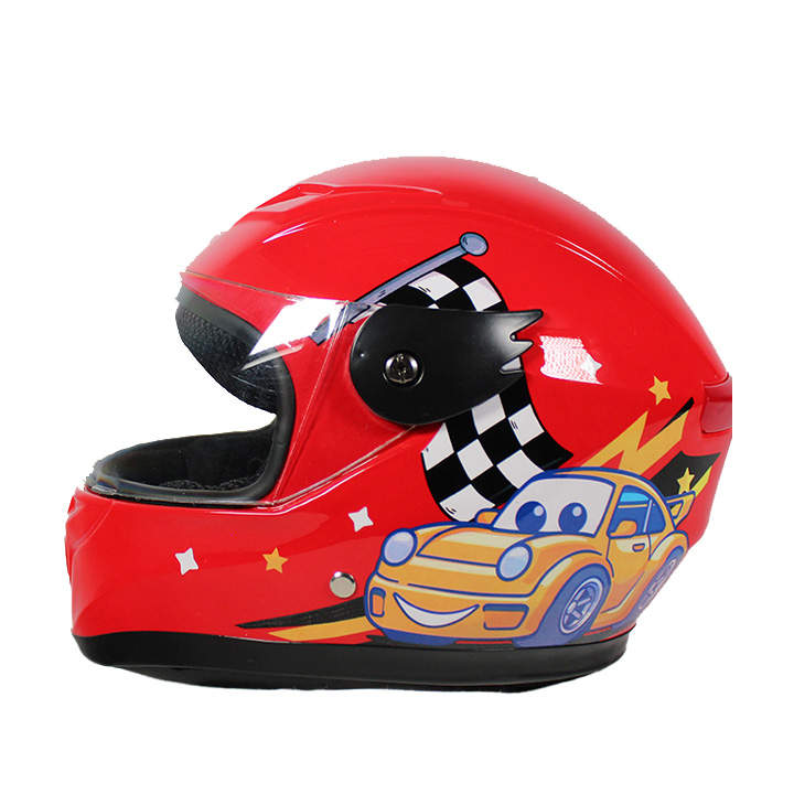 CASCO DE MOTOCICLISTA INFANTIL MEK CHAMPION ROJO C/LUZ