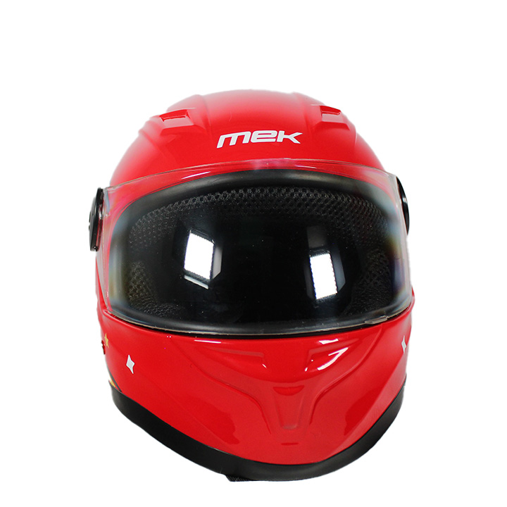 CASCO DE MOTOCICLISTA INFANTIL MEK CHAMPION ROJO C/LUZ
