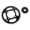 KIT DE SPROCKET CORONA 38T (DIAMETR O 71.5)/ PIÑON 15T CADENA REFORZADA NEGRA 428H-102