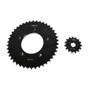 KIT DE SPROCKET CORONA 42T / PIÑON 1 5T CADENA REFORZADA NEGRA 428H-124