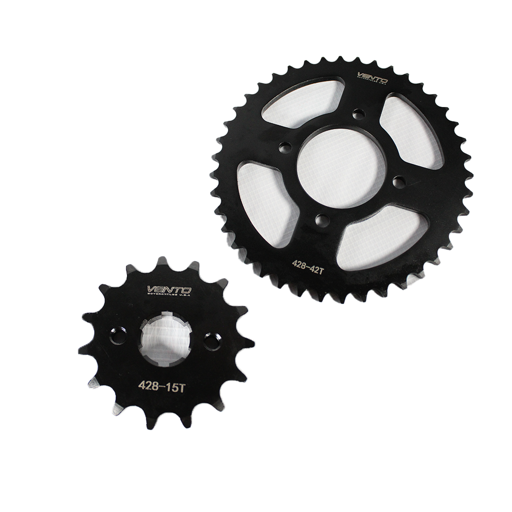 KIT DE SPROCKET   CORONA  42T / PIÑON 15T CADENA REFORZADA NEGRA 428H-126  FALKON 200 >2021 > 2022 > 2023
FALKON 250 >2021 > 2022 > 2023
HAWK 250 > 2022 > 2023 > 2024 > 2025