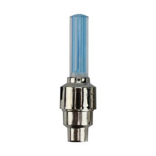 TAPON VALVULA LLANTA CON LUZ SET AZUL