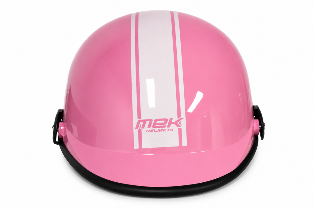 CASCO CACHUCHA ADULTO MEK ROSA/BLANCO  PINK ROLL TALLA L
