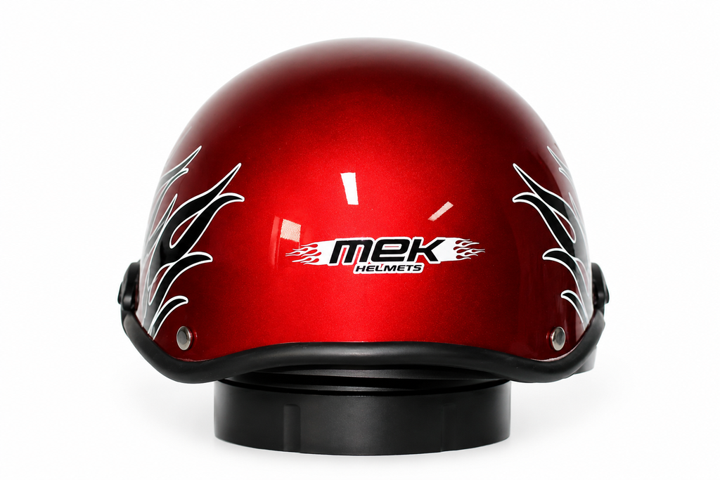 CASCO CACHUCHA ADULTO MEK NEGRO/ROJO DARK FLAME TALLA L