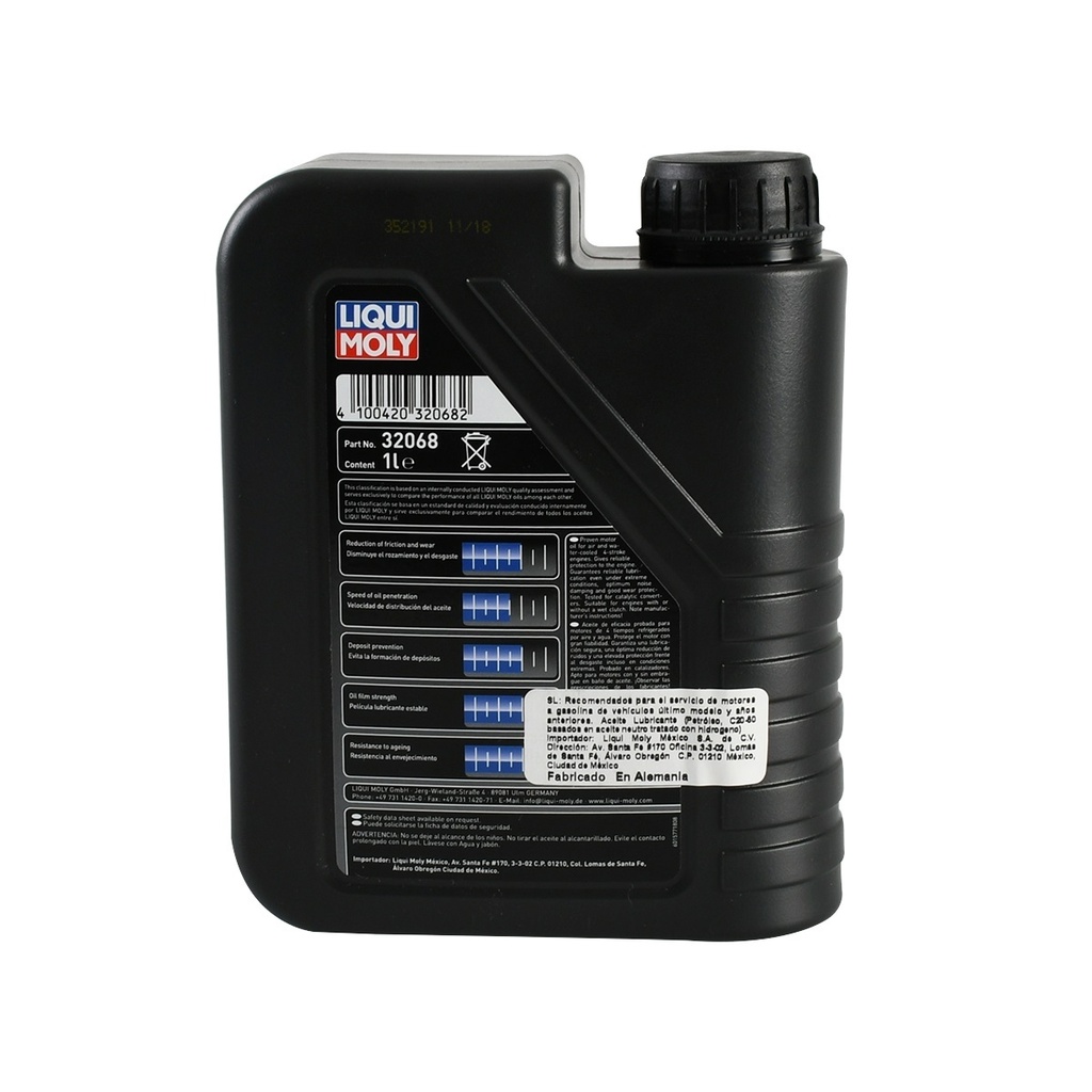 ACEITE LIQUI MOLY - ITALIKA 4T 20W - 50 BASIC STR 1L ACEITE ITALIKA.