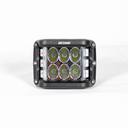 FARO LED CUADRADO LATERALES AZUL Y ROJO ESTROBO LUZ BLANCA FIJA