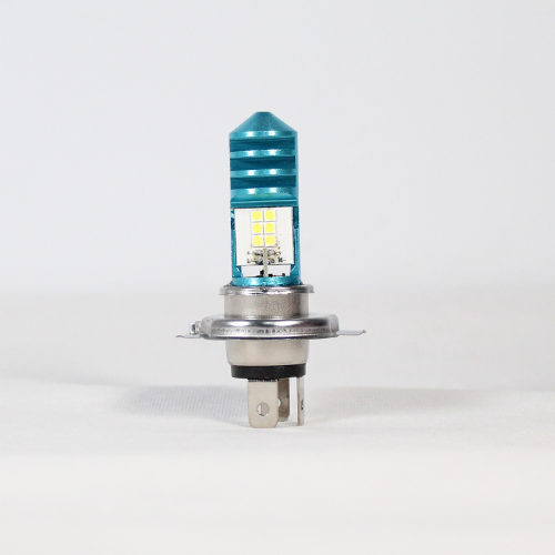 FOCO DE FARO 12 HIPER LED POTENTE H4 CARCASA AZUL LUZ BLANCA