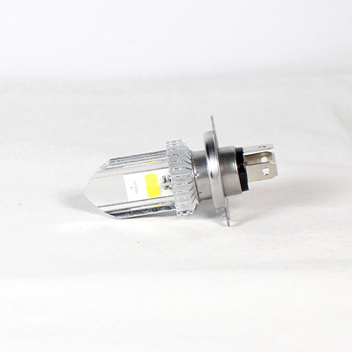 FOCO DE FARO LED H4 CON DOBLE LUZ BLANCA Y AMARILLA CON CARCASA PLATA