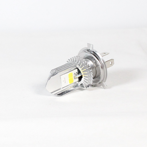 FOCO DE FARO LED H4 CON DOBLE LUZ BLANCA Y AMARILLA CON CARCASA PLATA