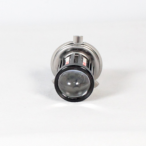 FOCO DE FARO LED H4 CON LUPA LUZ BLANCA Y AMARILLA CON LED LATERALES ROJO Y AZUL