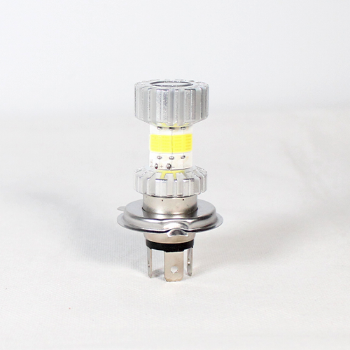 FOCO DE FARO LED H4 LUZ BLANCA NUEVE LADOS CARCASA PLATA