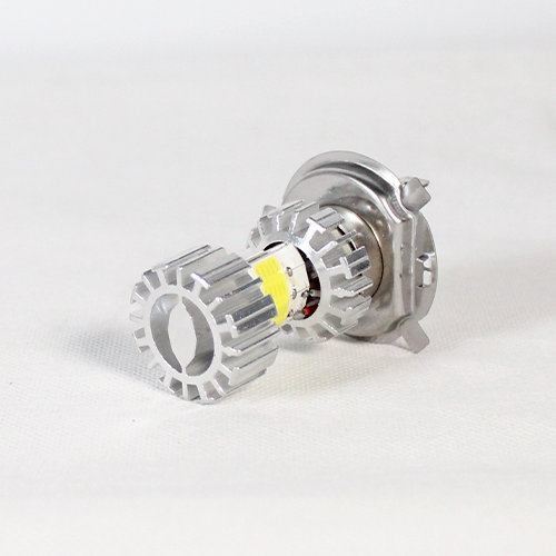 FOCO DE FARO LED H4 LUZ BLANCA NUEVE LADOS CARCASA PLATA