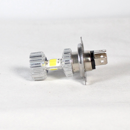FOCO DE FARO LED H4 LUZ BLANCA NUEVE LADOS CARCASA PLATA