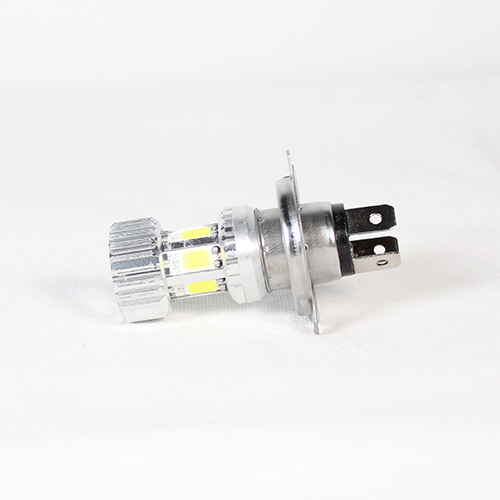FOCO DE FARO LED H4 LUZ BLANCA SEIS LADOS CARCASA PLATA