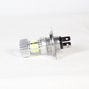 FOCO DE FARO LED H4 LUZ BLANCA SEIS LADOS CARCASA PLATA