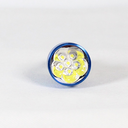 FOCO DE FARO LED MEDIA VUELTA 6 LED LUZ BLANCA CON CARCASA AZUL