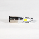 FOCO DE FARO LED MEDIA VUELTA CON DOS COLORES AMAR-BLANCO CARCASA PLATA