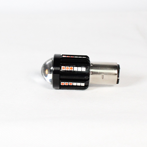 FOCO DE FARO LED MEDIA VUELTA CON LUPA LUZ BLANCA Y AMARILLA CON LED LATERALES ROJO Y AZUL