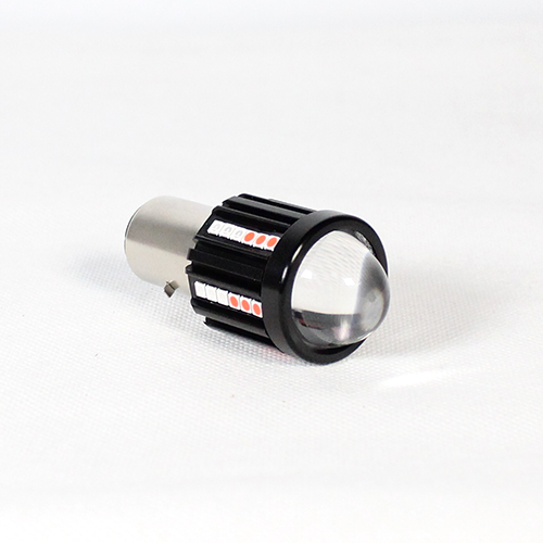 FOCO DE FARO LED MEDIA VUELTA CON LUPA LUZ BLANCA Y AMARILLA CON LED LATERALES ROJO Y AZUL