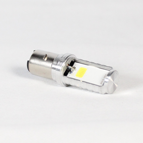 FOCO DE FARO LED MEDIA VUELTA LUZ BLANCA CARCASA PLATA
