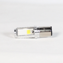 FOCO DE FARO LED MEDIA VUELTA LUZ BLANCA CARCASA PLATA