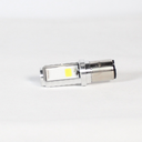 FOCO DE FARO LED MEDIA VUELTA LUZ BLANCA CARCASA PLATA