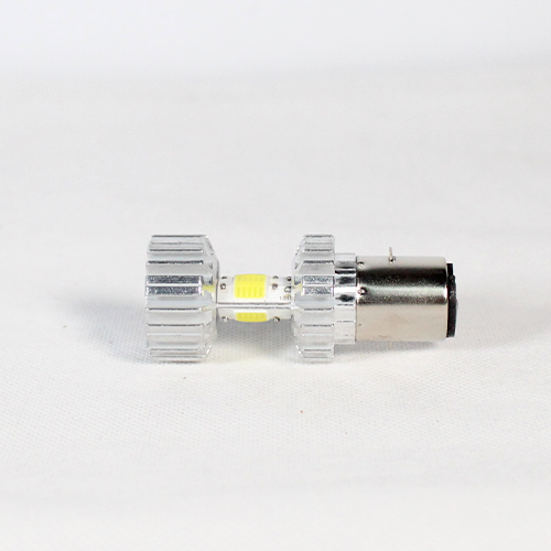 FOCO DE FARO LED MEDIA VUELTA LUZ BLANCA NUEVE LADOS CARCASA PLATA