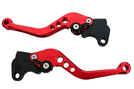 JUEGO MANIJAS DECORATIVAS ALUMINIO IR8052 YAMAHA YBR125 ROJO