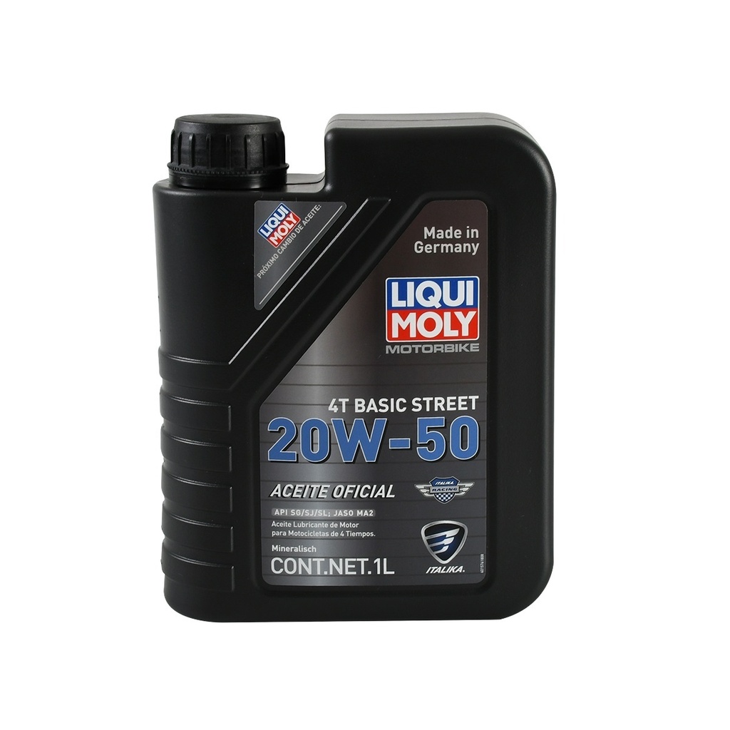[L01032068] ACEITE LIQUI MOLY - ITALIKA 4T 20W - 50 BASIC STR 1L ACEITE ITALIKA.