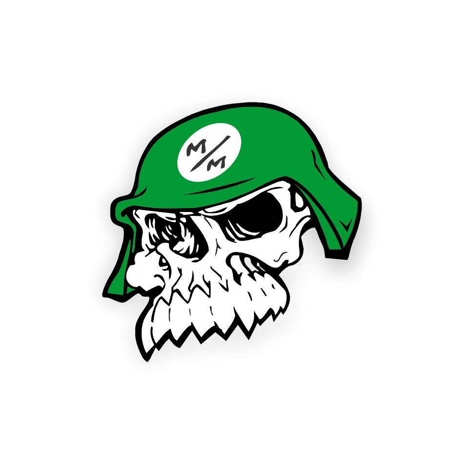 CALCOMANIA GRANDE CALAVERA CASCO VERDE