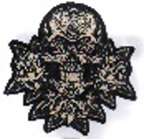 [GDE-031] CALCOMANIA GRANDE CALAVERA MUJER CON FLORES