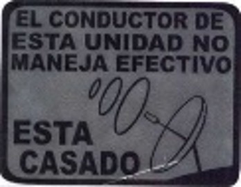 CALCOMANIA GRANDE EL CONDUCTOR CASADO