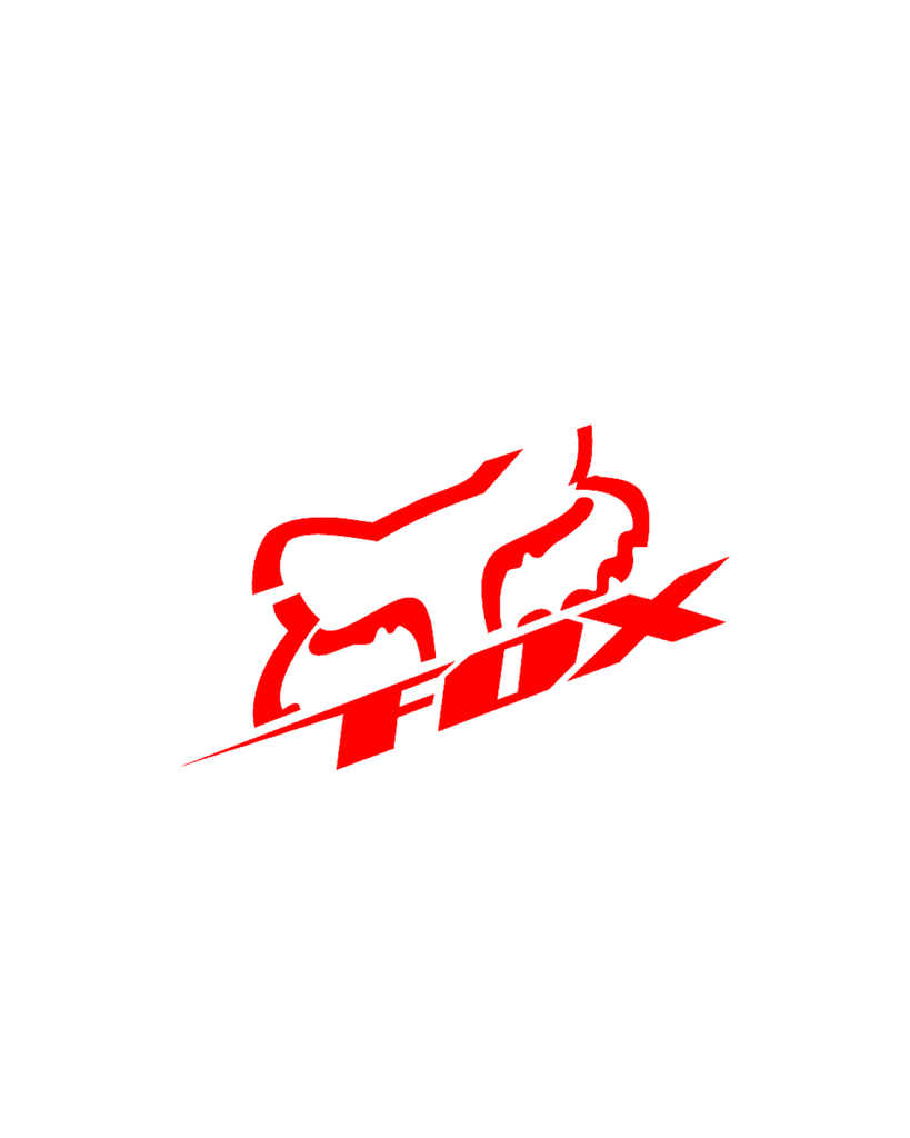 CALCOMANIA GRANDE LETRAS FOX CON SILUETA ROJO