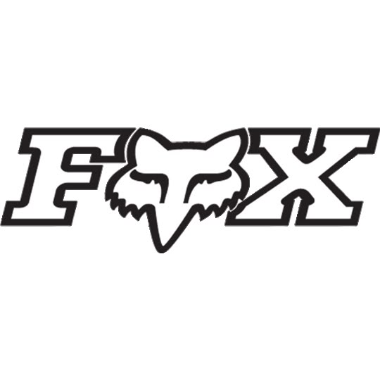 CALCOMANIA GRANDE LETRAS FOX PLATA FONDO NEGRO