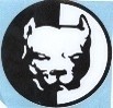 [GDE-087] CALCOMANIA GRANDE PITBULL BLANCO/NEGRO