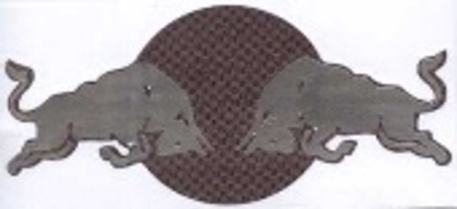 CALCOMANIA GRANDE TOROS RED BULL PLATA/ NEGRO