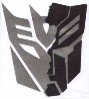 CALCOMANIA GRANDE TRANSFORMERS PLATA/NEGRO