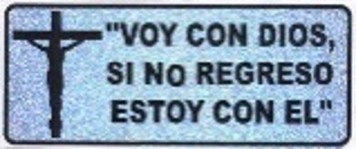 CALCOMANIA GRANDE VOY CON DIOS