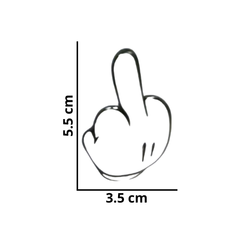 CALCOMANIA MEDIANA ACRILICO DEDO MICKEY 5.5x3.5 cm 