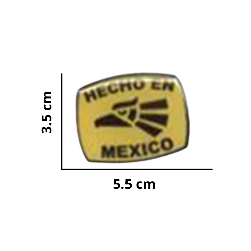 CALCOMANIA MEDIANA ACRILICO HECHO EN MEXICO 5.5x3.5 cm 
