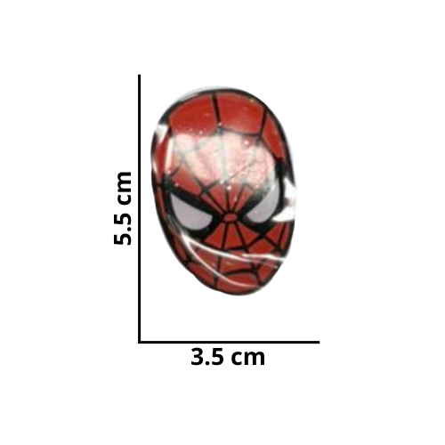 [MED-ACR-048] CALCOMANIA MEDIANA ACRILICO HOMBRE  ARAÑA 5.5x3.5 cm 