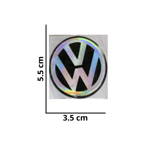 CALCOMANIA MEDIANA ACRILICO LOGO WW 5.5x3.5 cm 